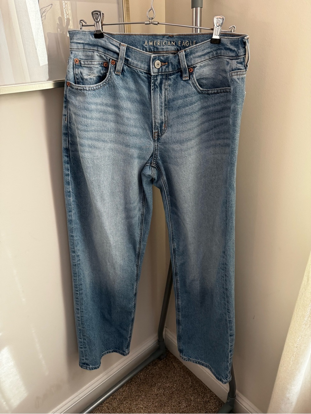 American Eagle Outfitters Strigid Light Wash Straight Women’s Size 6L Jeans